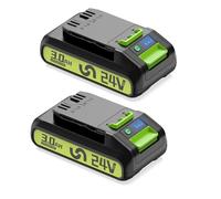 2X 24V 3Ah DREAMDASH Batterie de Remplacement pour Greenworks G24B2 G24B4