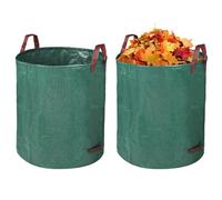 2X 272L Sac Jardin Dechets Verts Sacs à Déchets de Jardin Sac Vegetaux Herbe avec Poignées Réutilisables Sacs Dechet Vert pour Feuilles, Déchets, Débris