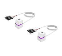 2X 2M Portable LED Lumières Ordinateur Commutateur de Bureau PC Démarrage Externe Bouton Marche/Arrêt Câble D'Extension, Lumière RVB