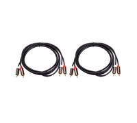 2X 2Rca à 2 Rca Mâle Câble Audio Plaqué or Câble Audio Rca 1M Cinéma Maison Dvd Tv Cd Amplificateur Boîte de Résonance