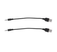 2X 3.5mm Audio AUX Jack USB 2.0 Male Chargeur Cable Adaptateur Cordon pour Voiture MP3