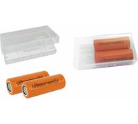 2x 3.6V 2040mAh batterie rechargeable avec une capacité réelle de 18500, y compris le boîtier de la batterie
