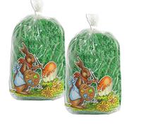 2x 30g Herbe de Pâques En Papier Pour Décoration Forte Vert Ufs Nid
