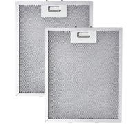 2X 320x260mm Filtre à Graisse Métallique pour Hotte Ccooke & Lewis de Cuisine/Ventilation de Ventilateur D'extraction|Argent