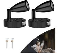 2x 3W 12V Lampe 12v Camping Car, LED Lampe de Lecture pour Bateau Caravane, avec son Propre Interrupteur, Lumière Blanche Chaude