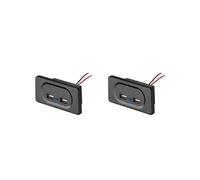 2X 4.8A Dual-USB Car Charger Socket 12V 24V pour Moto Auto Truck ATV Boat RV Bus Power-Adaptor Outlet LED Light