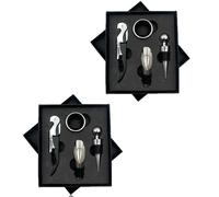2x 4-tlg. Vin Sommelier Set Tire-Bouchon Flaschenausgießer Fermeture