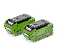 2X 40V 6Ah Remplacement pour Greenworks Batterie G40B5 G40B4 G40B2, Convient pour Greenworks 40V Débroussailleuse Taille Haie Tronçonneuse Aspirateur Souffleur Scarificateur Aérateur Tondeuse à Gazon
