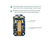 2X 433 MHz Télécommande de Copie Sans Fil Contrôleur de Copie RF Émetteur de Code de Clone de Porte de Garage e Duplicateur de Moto