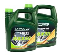 2x 5 Litre FANFARO L'Huile De Moteur GSX 50 20W-50 Sn CH-4 Huile Universelle