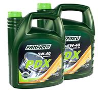 2x 5 Litre FANFARO L'Huile De Moteur Pdx 5W-40 Api Sn Huile VW MB BMW GM Ford