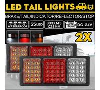 2x 55 LED feux arrière Ute Trailer Caravan Truck Stop Indicateur Feu arrière 24v-CHENG FU