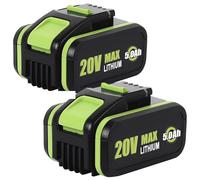 2X 6,0 Ah WA3551 Batterie de Rechange pour Worx 20V Batterie, pour Outils électriques sans Fil Worx WA3553 WA3572 WA3760 WA3881 WX390 WX176 WX178 WU268 WX166.4 WX372.1 WX800 WG259E