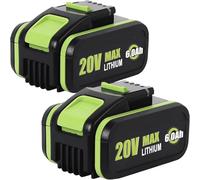 2X 6.0Ah Remplacement pour Worx Batterie 20V WA3551, Li-ION Remplacement Batterie pour Worx WA3551.1 WA3553 WA3553.2 WA3641 WA3572 WA3557 WX390 WX176 WX166.4 WX372.1 WG629E WA3760 WA3881
