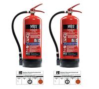 2x 6L Extincteur À Mousse MBS-FIRE® Avec Jauge 27A = 9LE, Lot De 2