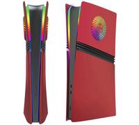 2x 8 Pièces Coques pour Console Édition Numérique PS5 Pro (modèle - Pro) Façades Housse - Rouge Volcanique