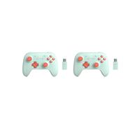 2X 8BitDo Manette de Jeu Sans Fil 2,4 G avec Joystick à Effet Hall pour PC pour Raspberry Pi Android, Orange-Vert