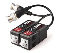 2x 8MP / 4K CCTV passif vidéo Balun BNC Connecteur adaptateur et émetteur, BNC mâle vers câble UTP CAT5/5e/6/6e pour système de caméra DVR 4K / HD CCTV DVR (1 paire)