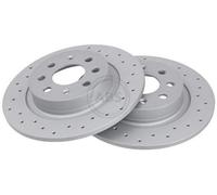 2x A.B.S. Coated Disque de frein Arrière pour ABARTH PUNTO EVO (199) 264mm 18292