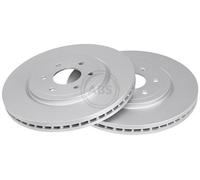 2x A.B.S. Coated Disque de frein Avant pour NISSAN NP300 Navara Pick-up (D40)