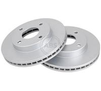 2x A.B.S. Coated Disque de frein Avant pour NISSAN NV200 / Evalia Minibus 257mm