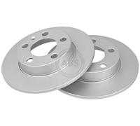 2x A.B.S. Disque de frein Arrière pour VW Polo V 3/5 portes (6R1, 6C1) 230mm