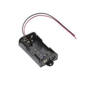 2X AA 3V Batteriefach mit Anschlusskabeln - Kunststoffgehäuse mit 150mm Drähten für DIY. Kompatibel mit (2 Slots x 1,5V) Batterien