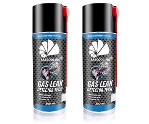 2x AABCOOLING Spray Détecteur de Fuite 300ml - Lot de sprays de test de fuite de gaz et d'air, outil de diagnostic pour plombier et chauffagiste, circuits eau, PER et cuivre