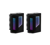 2X Adaptador ATX 24Pin ARGB de 180 Graus Sincronização 5 V para Placa-Mãe PC Mesa Acessórios Computador Faça Você Mesmo Preto