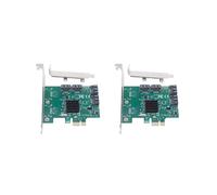 2X Adaptateur de Carte D'Extension PCIE PCI Express X1 Vers Contrôleur SATA3.0 4 Puce 88SE9215 PCI E PCI-E 3 Multiplicateur