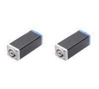 2X Adaptateur de Coupleur AC LED PowerCon, Connecteur D'Extension, Adaptateur Droit pour Montage sur Panneau Speakon de Haute Qualité, Bleu à Blanc