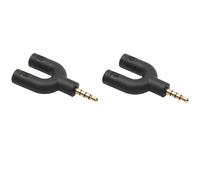 2X Adaptateur de Type U Double Prise Casque 3,5 MM C?bles Audio Splitter Microphone 2 En 1 Connecteur Pivotant pour Android