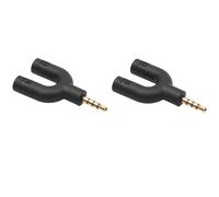 2X Adaptateur de Type U Double Prise Casque 3,5 MM Câbles Audio Splitter Microphone 2 En 1 Connecteur Pivotant pour Android