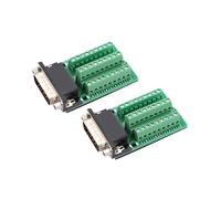 2X Adaptateur Mâle DB26 D-SUB 26 Broches Vers Connecteur de Carte de Dérivation Du Module de Signaux de Borne PCB avec Tapis Isolant