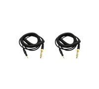 2X Adaptateur pour Casque Ressort CâBle Audio Cordon Fil Remplacement de Bricolage pour ATH-M50X ATH-M40X HD518 HD598 HD595 Casque