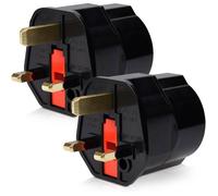 2X Adaptateur Prise Anglaise - Modèle Schuko Type G - Fiche France vers Royaume-Uni - Prise Compact pour Voyage