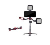 2X Adaptateur Rotatif de Montage de Sabot Froid avec Clip de TéLéPhone Double Support de Barre D'Extension de Sabot Froid pour Appareil Photo