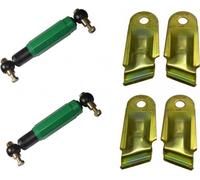 2x AL-KO Octagon amortisseur d'essieu VERT + 2 x supports