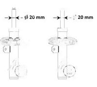 2x Amortisseurs KYB AVANT G+D pour CITROËN C3 / C3 ORIGIN III (SX), C3 III