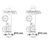 2x Amortisseurs KYB AVANT G+D pour PEUGEOT 2008, 2008 I