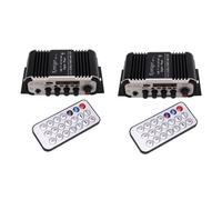 2X - Amplificateur Bluetooth V11 2 canaux Super Bass Audio avec t?l?commande TF USB Fm 85Db Mp3 Radio