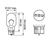 2x Ampoule de clignotant W2.1x9.5d 1 987 301 049 BOSCH pour OPEL FIAT LAND ROVER