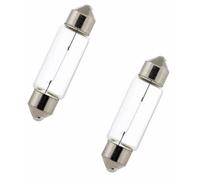 2x Ampoule Navette 6v 18w Sv8.5 15mm X 44mm Moto Cyclomoteur Scooter Mobylette Auto Voiture Plaque Immatriculation Feu Position Avan