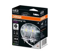 OSRAM LEDriving HL EASY ≜ H7/H18, lampe LED pour feux de route et de croisement, blanc froid 6500 K, aucun accessoire nécessaire, utilisation tout-terrain uniquement - pas de ECE, 2 lampes