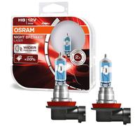 2x Ampoules Halogène Osram H8 Night Breaker Laser 12V 35W Xenon Look PGJ19-1