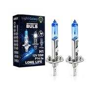 2x ampoules halogènes H1 12V 55W P14.5s pour phares - lumière blanche intense - feux de croisement et feux de route - voiture et moto