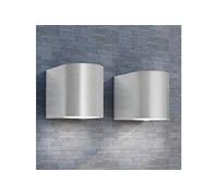 vidaXL 2x Applique Murale d'Extérieur Luminaire Eclairage Jardin Terrasse 42226 Gris G