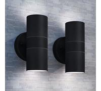 2x Applique Murale Extérieur Acier Inoxydable Vers le Bas Lampe Jardin vidaXL