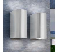 2x Applique Murale LED d'Extérieur Ronde Vers le Bas Lampe Murale vidaXL