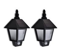 2x Applique Solaire de Jardin Détecteur de Mouvement Lampes d'Extérieur vidaXL